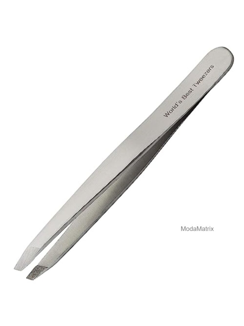 Diamond Tip Slant Precision Tweezer Stainless Steel Eyebrow Ingrown Hair